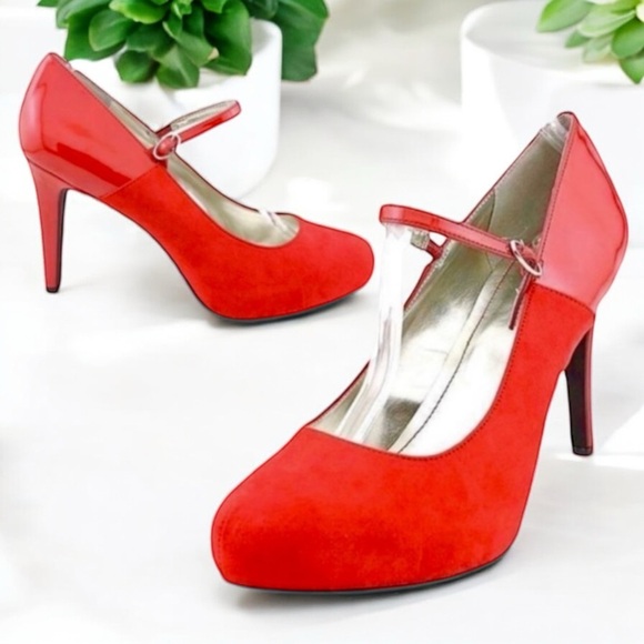 Style & Co Red Kaylee Womens Mary Janes Pumps - Picture 2 of 16